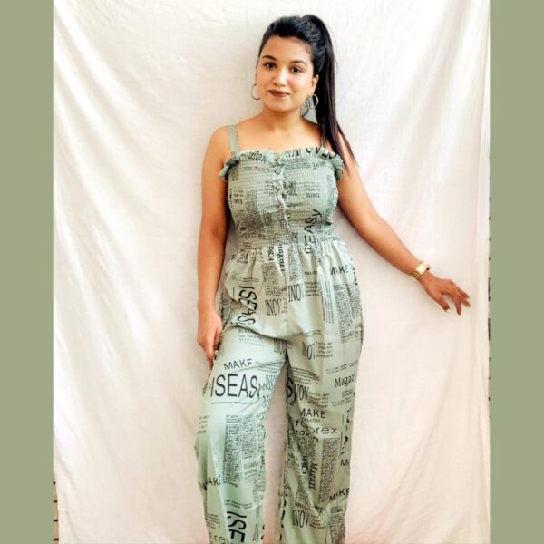 Paper Print Jumpsuit