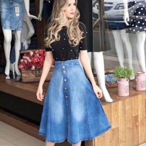 A-Line Denim Skirt