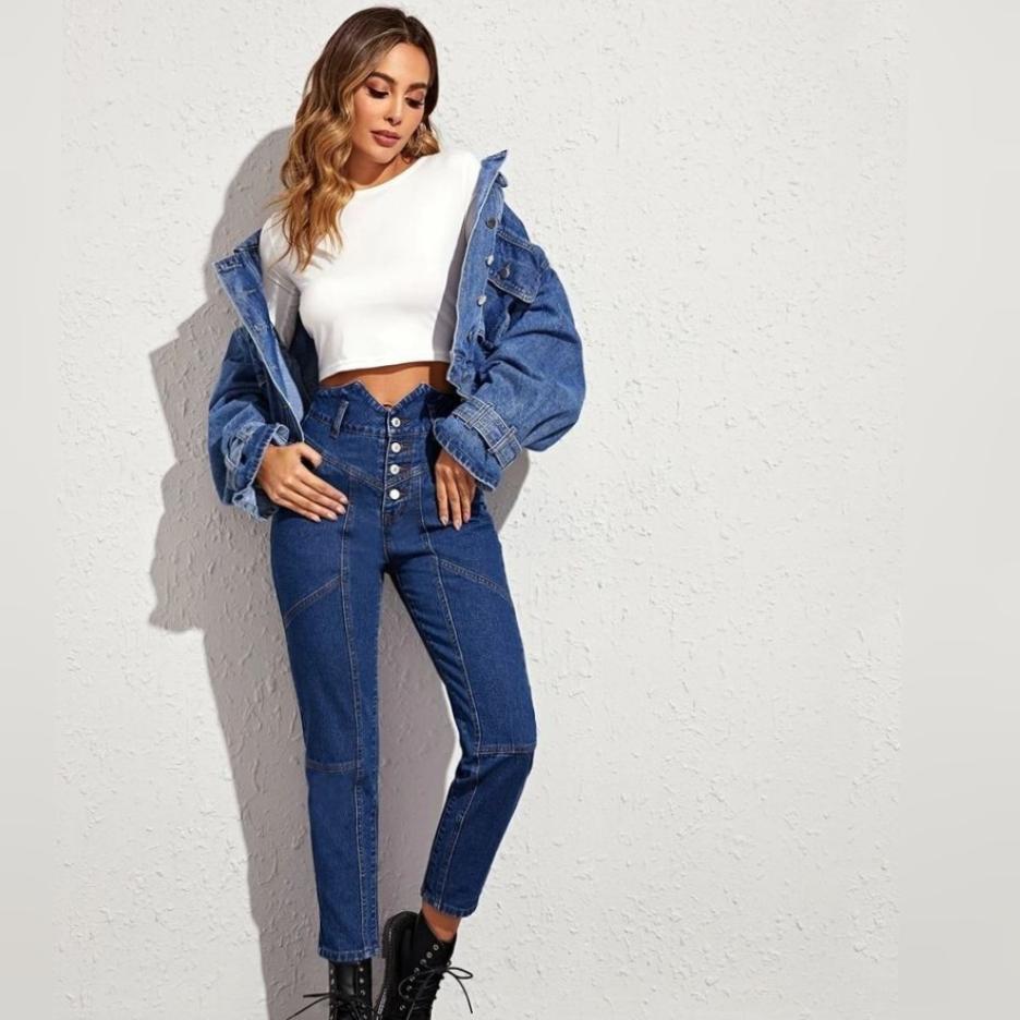 Buy Women Blue Side Slit Straight Jeans Online at Sassafras