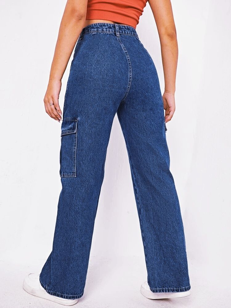 Retro Fit Flared pocket jeans – HighBuy