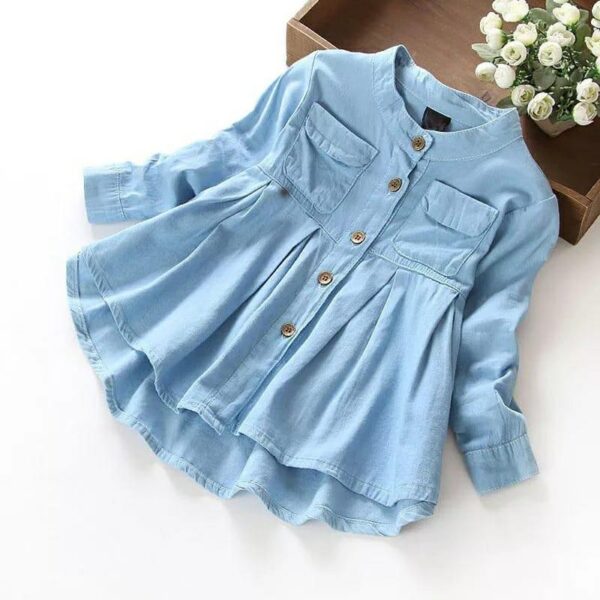 Denim Look Frock Top HighBuy