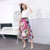 Pleated cartoon skirt