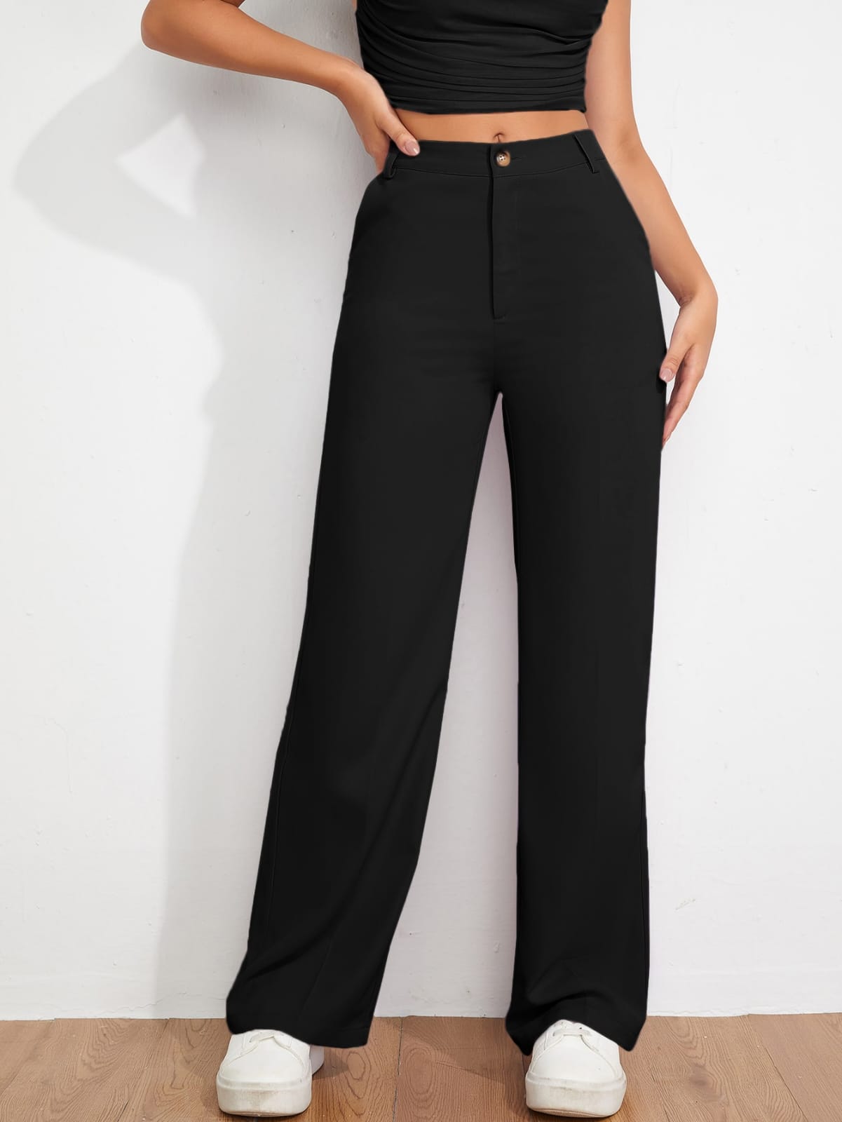 Women's Formal Wide Leg Trousers, High Waisted Trousers