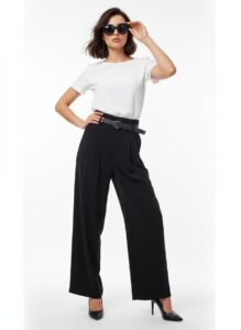 Muse pleated trousers with belt